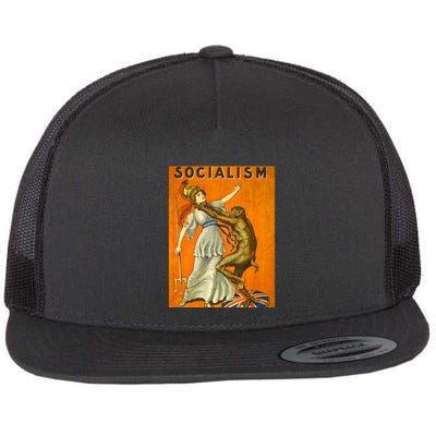 Vintage AntiSocialism Print Flatbill Hat