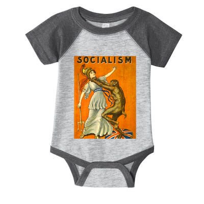 Vintage AntiSocialism Print Infant Baby Jersey Bodysuit