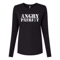 Valuetainment Angry Patriot Womens Cotton Relaxed Long Sleeve T-Shirt