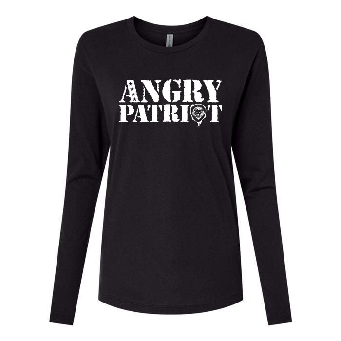 Valuetainment Angry Patriot Womens Cotton Relaxed Long Sleeve T-Shirt