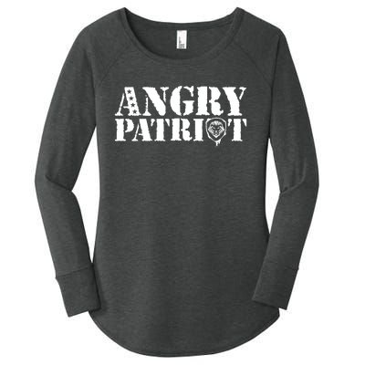 Valuetainment Angry Patriot Women's Perfect Tri Tunic Long Sleeve Shirt