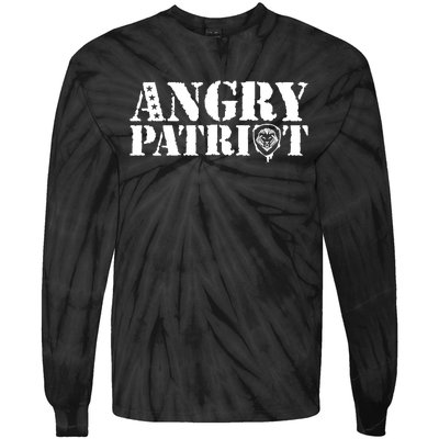 Valuetainment Angry Patriot Tie-Dye Long Sleeve Shirt