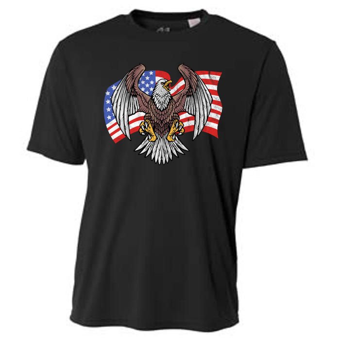 Vintage American Patriotic Eagle Cooling Performance Crew T-Shirt