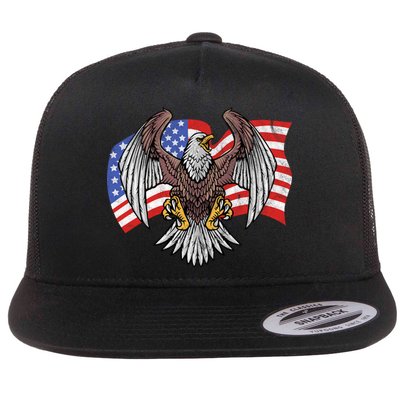 Vintage American Patriotic Eagle Flatbill Hat