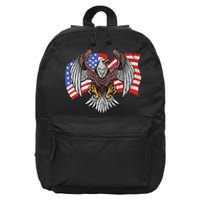 Vintage American Patriotic Eagle 16 in Basic Backpack