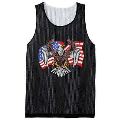 Vintage American Patriotic Eagle Mesh Reversible Basketball Jersey Tank