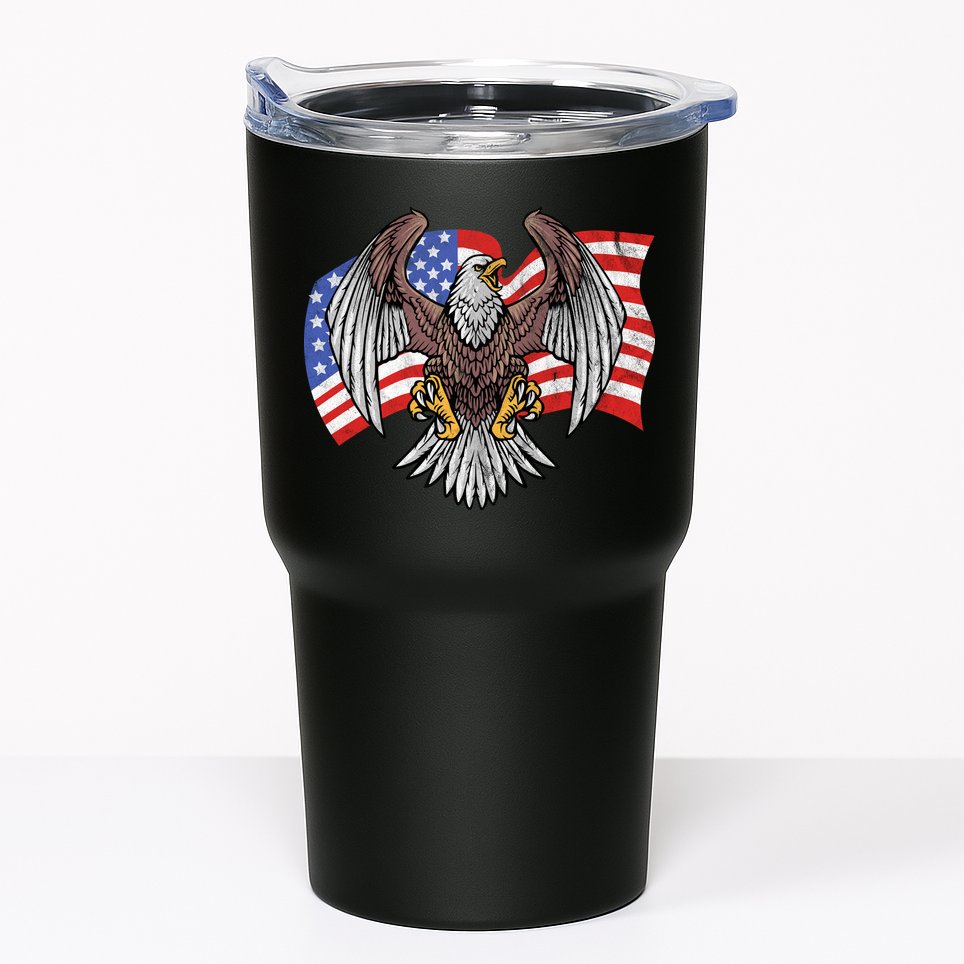 Vintage American Patriotic Eagle Tumbler