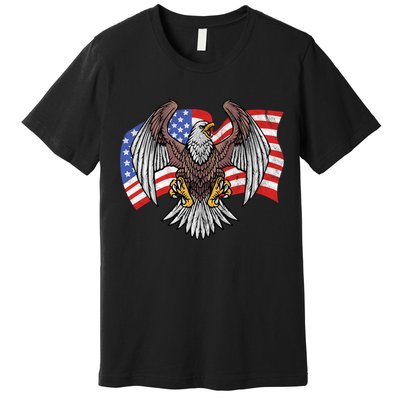 Vintage American Patriotic Eagle Premium T-Shirt