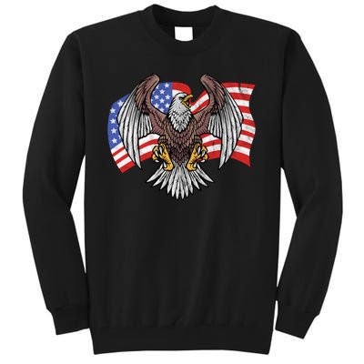 Vintage American Patriotic Eagle Tall Sweatshirt