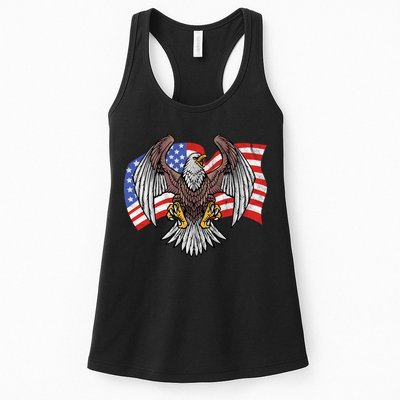 Vintage American Patriotic Eagle Womens Tank Top