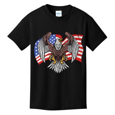 Vintage American Patriotic Eagle Kids T-Shirt