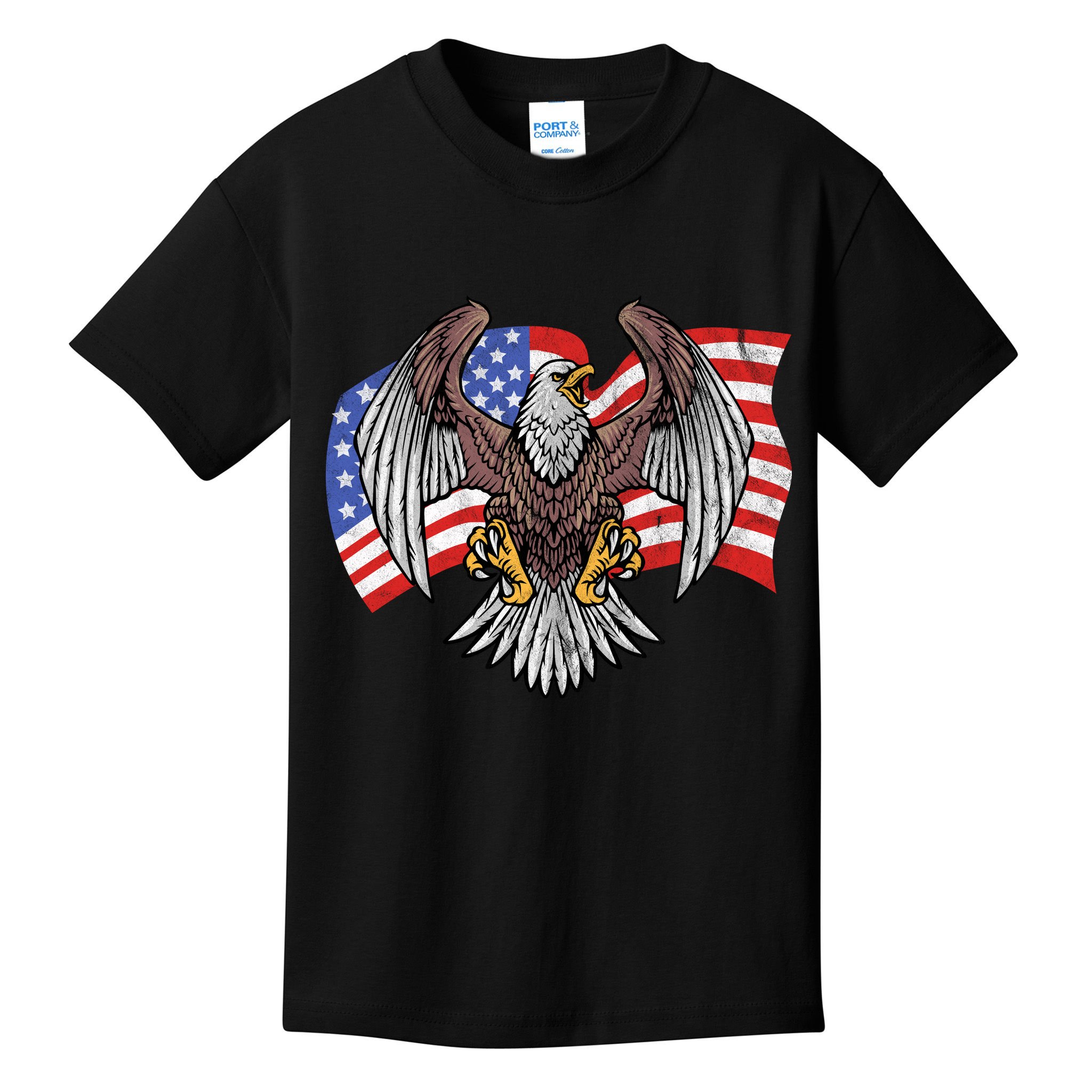 Vintage American Patriotic Eagle Kids T-Shirt