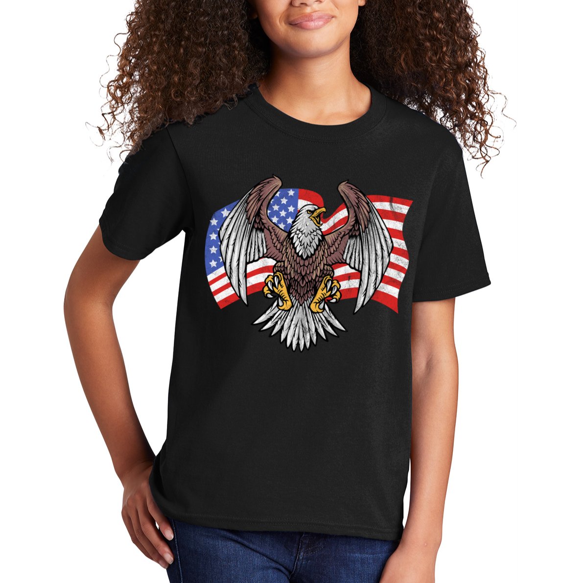 Vintage American Patriotic Eagle Kids T-Shirt
