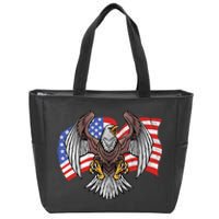 Vintage American Patriotic Eagle Zip Tote Bag