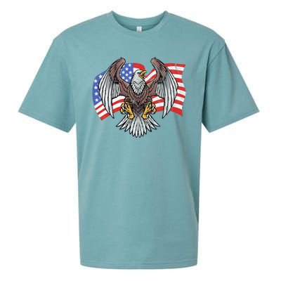 Vintage American Patriotic Eagle Sueded Cloud Jersey T-Shirt