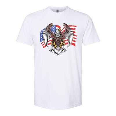 Vintage American Patriotic Eagle Softstyle CVC T-Shirt