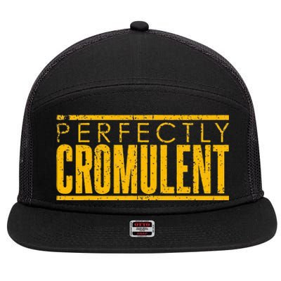 Vintage A Perfectly Cromulent Word 7 Panel Mesh Trucker Snapback Hat