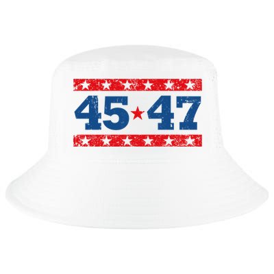 Vintage American President Trump 45 47 2024 Election Cool Comfort Performance Bucket Hat