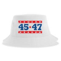 Vintage American President Trump 45 47 2024 Election Sustainable Bucket Hat