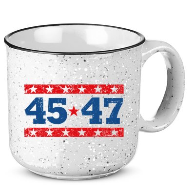 Vintage American President Trump 45 47 2024 Election 15oz Campfire Ceramic Mug