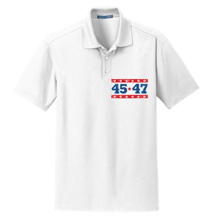 Vintage American President Trump 45 47 2024 Election Dry Zone Grid Polo