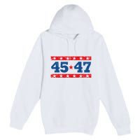 Vintage American President Trump 45 47 2024 Election Premium Pullover Hoodie