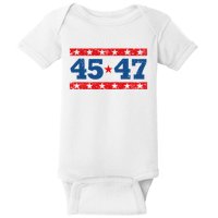 Vintage American President Trump 45 47 2024 Election Baby Bodysuit