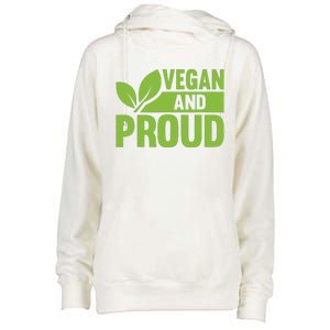 Vegan And Proud Vegans Veganism Vegetarian Womens Funnel Neck Pullover Hood