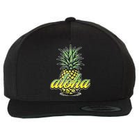 Vintage Aloha Pineapple Illustration Wool Snapback Cap