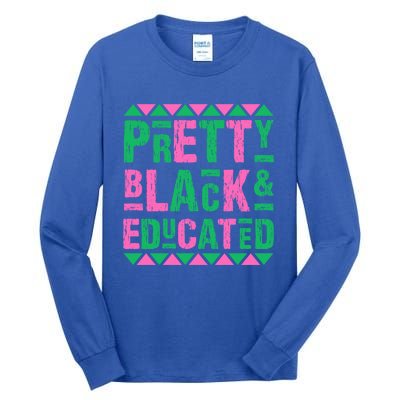 Vintage Alpha Pretty Black And Educated Alpha Hand Sign 1908 Gift Tall Long Sleeve T-Shirt