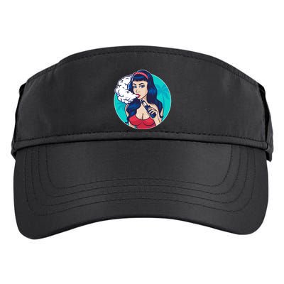 Vaping Cloud Vape Lady Adult Drive Performance Visor