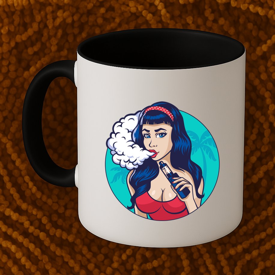 Vaping Cloud Vape Lady Mug