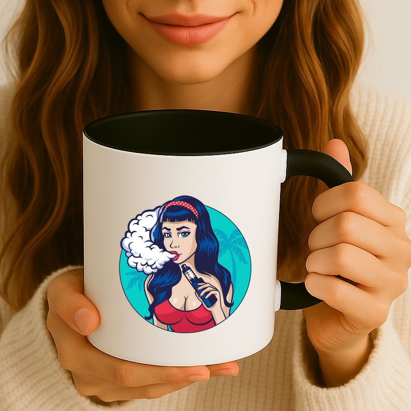 Vaping Cloud Vape Lady Mug