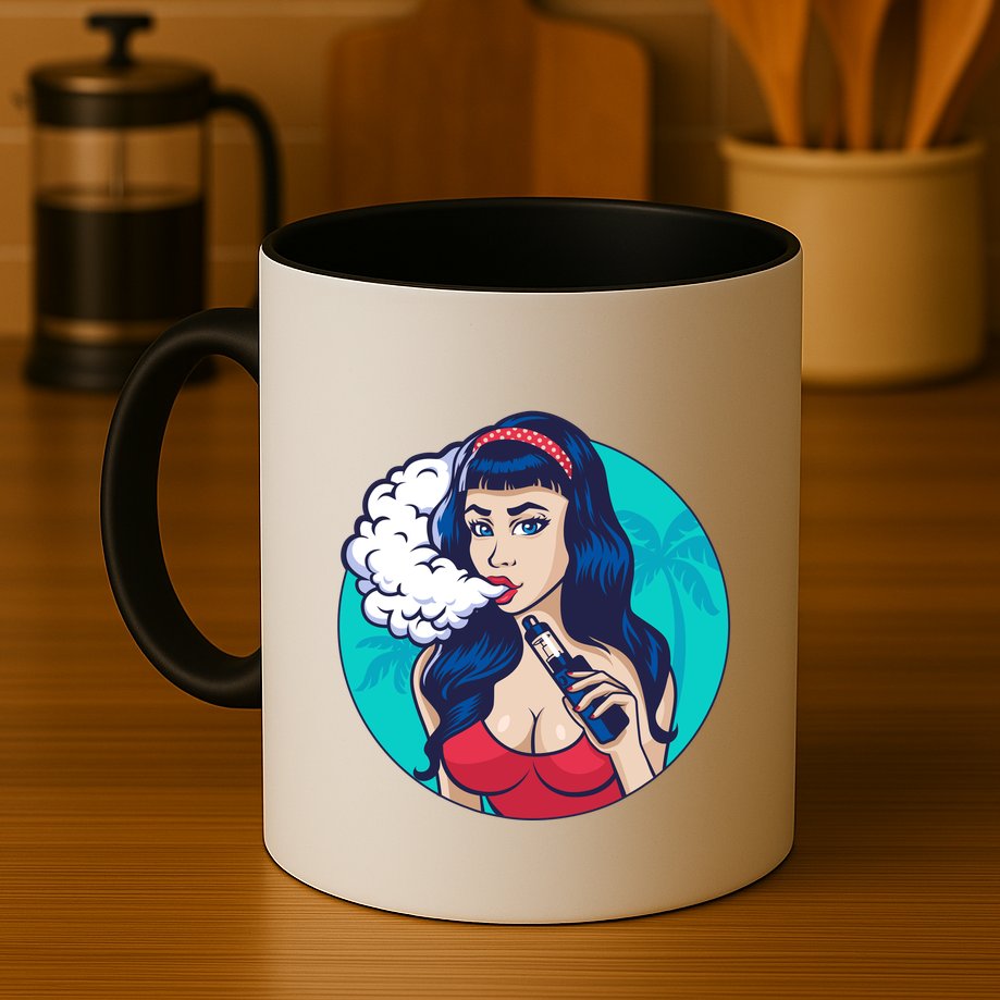 Vaping Cloud Vape Lady Mug