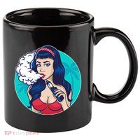 Vaping Cloud Vape Lady 11oz C Handle Ceramic Mug