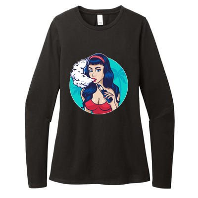 Vaping Cloud Vape Lady Womens CVC Long Sleeve Shirt