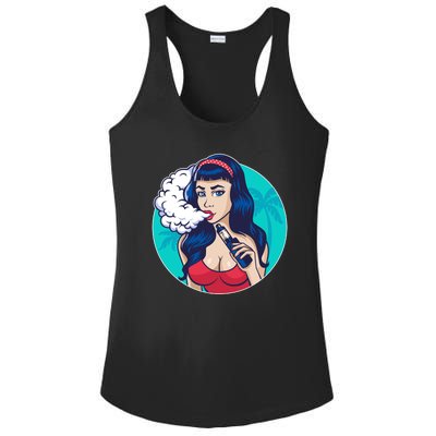 Vaping Cloud Vape Lady Ladies PosiCharge Competitor Racerback Tank