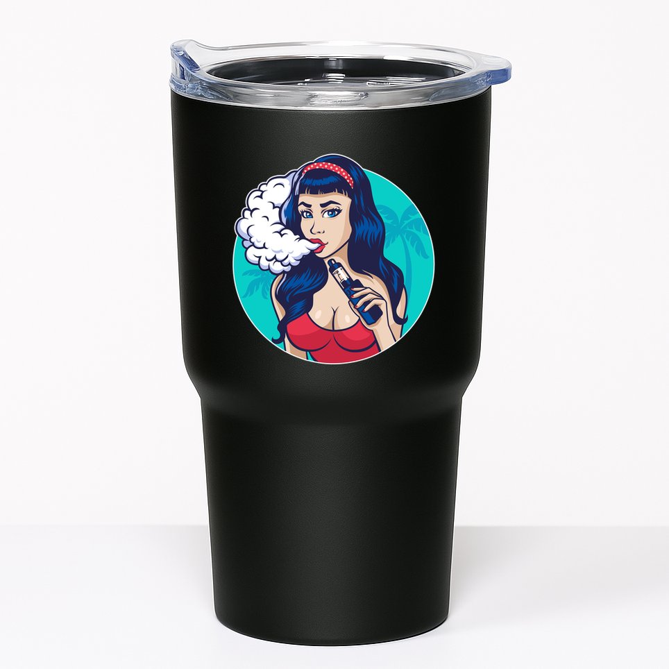 Vaping Cloud Vape Lady Tumbler