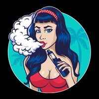 Vaping Cloud Vape Lady Cropped Pullover Crew