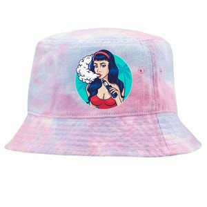 Vaping Cloud Vape Lady Tie-Dyed Bucket Hat