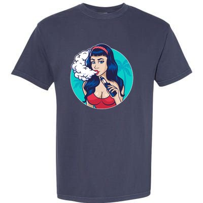 Vaping Cloud Vape Lady Garment-Dyed Heavyweight T-Shirt