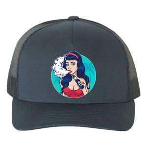 Vaping Cloud Vape Lady Yupoong Adult 5-Panel Trucker Hat