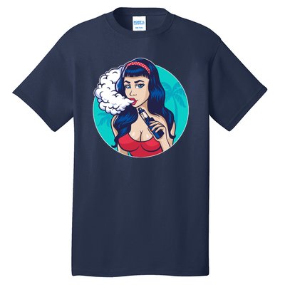 Vaping Cloud Vape Lady Tall T-Shirt