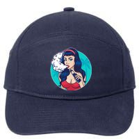 Vaping Cloud Vape Lady 7-Panel Snapback Hat