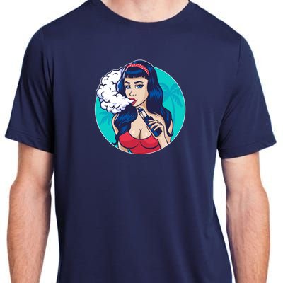 Vaping Cloud Vape Lady Adult ChromaSoft Performance T-Shirt