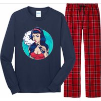 Vaping Cloud Vape Lady Long Sleeve Pajama Set