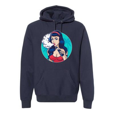 Vaping Cloud Vape Lady Premium Hoodie