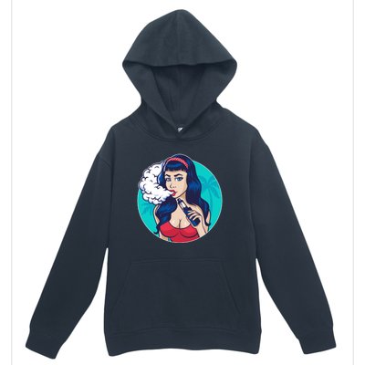 Vaping Cloud Vape Lady Urban Pullover Hoodie