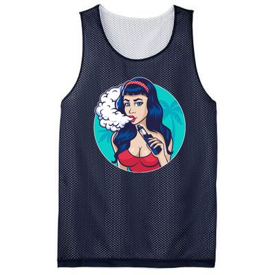 Vaping Cloud Vape Lady Mesh Reversible Basketball Jersey Tank