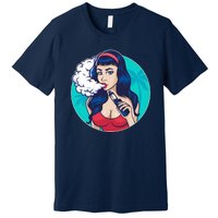 Vaping Cloud Vape Lady Premium T-Shirt